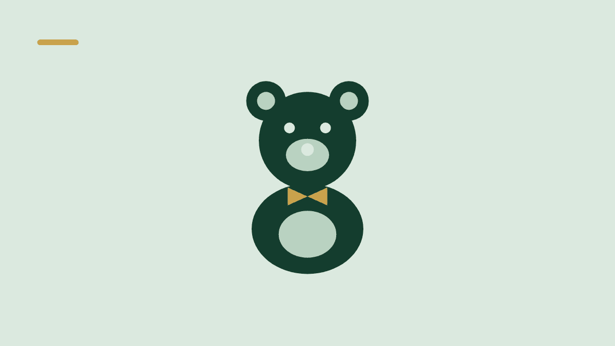 Illustration af en teddybjørn
